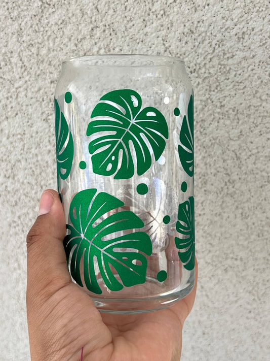 16oz Plant Cup - Monstera Leaf - Plant and Clay Nook