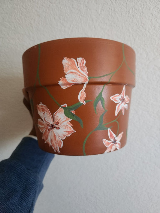 Coquette Hand - Painted Pot - Plant and Clay Nook