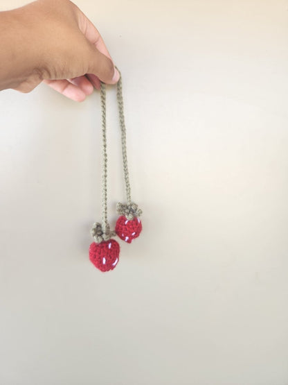 Crochet Strawberry Hanger - Plant and Clay Nook