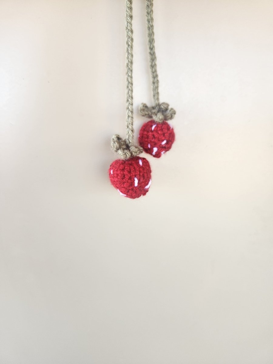 Crochet Strawberry Hanger - Plant and Clay Nook